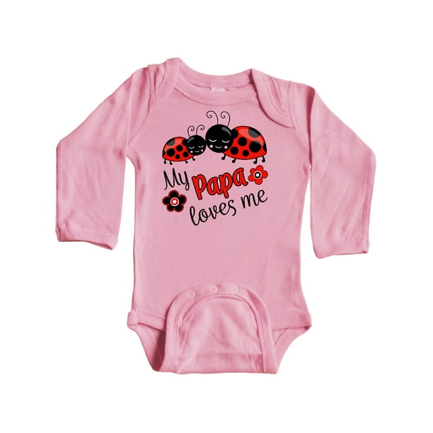 inktastic My Poppa Loves Me Outfit Long Sleeve Creeper inktastic My Poppa Loves Me Outfit Long Sleeve Creeper